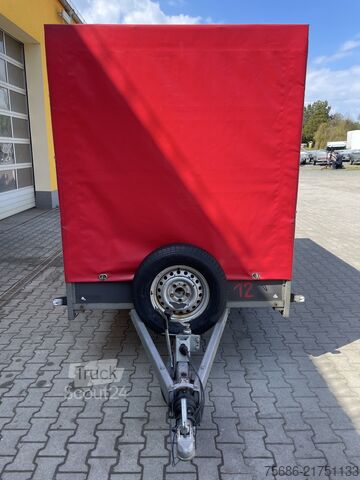 автомобільний причіп SARIS Woody FW 150 Einachser Tieflader Plane