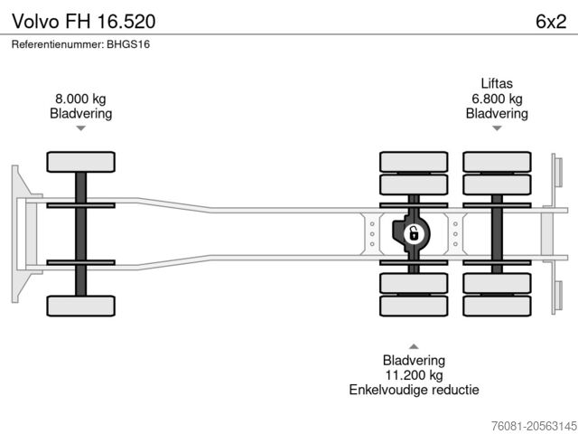Chasis con cabina Volvo FH 16.520