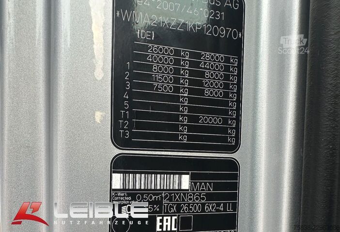 Châssis de camion MAN TGX 26.500 6x2-4LL*VollLuft*Lift-Lenkachse*Alcoa
