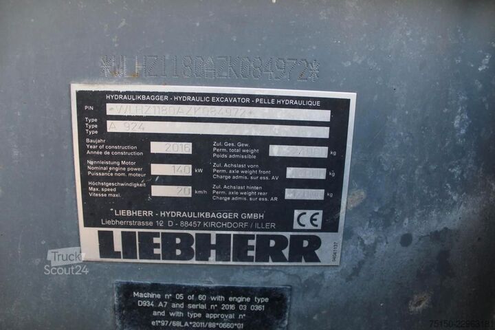 Kolesni bager LIEBHERR A 924 - Nr.: 972