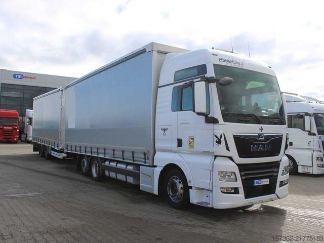 Valníkový nákladní automobil s plachtou MAN TGX 24.510, EURO 6, 6X2, NAVIGATION +  G.T.S.
