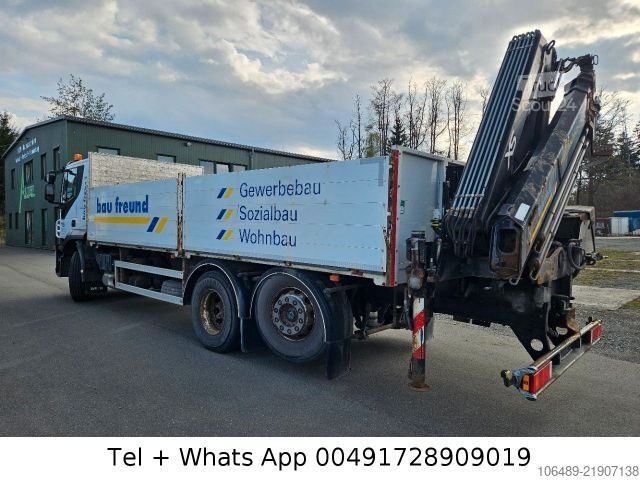 Lastbil med flak IVECO AT 260S42Y 7PS Kran+FUNK Hiab 166 E-4H EEV