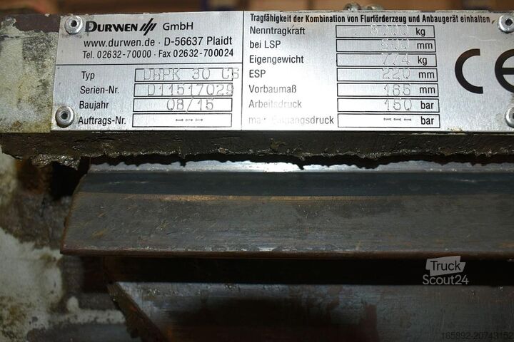 Gaffel DURWEN DRPK30C, Breite 1465 mm