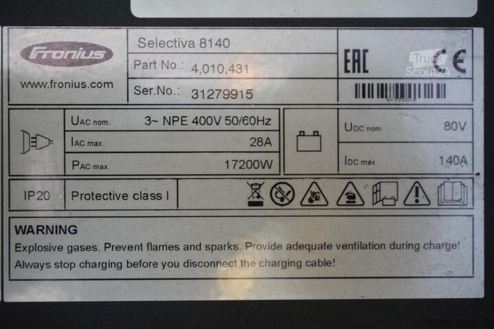 Batéria vysokozdvižného vozíka FRONIUS Selectiva 8140 80V/140A