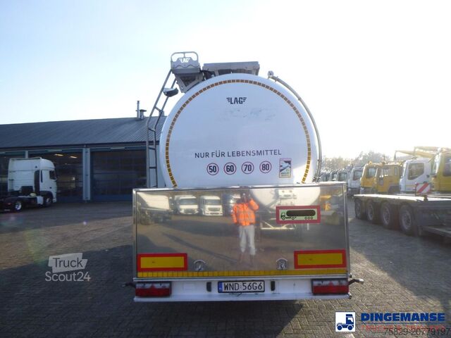 Réservoir L.A.G. Food tank inox 32 m3 / 3 comp + pump, steaming ...