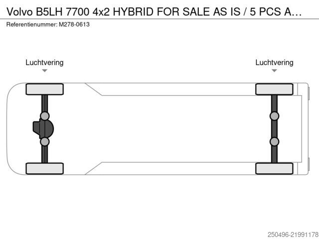 Miesto autobusas Volvo B5LH 7700 4x2 HYBRID FOR SALE AS IS  / 5 PCS AV...