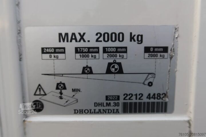 Mala Scania P320 4X2 Bak + Dhollandia klep 2000 kg  1x bed