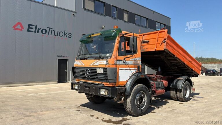 Tipper 3 côtés Mercedes-Benz SK 1722 (4X4 / LAMES / GRAND PONT / V6 / PARFAI...
