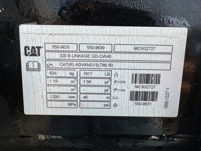 Schop Caterpillar CW40 1200mm Bucket