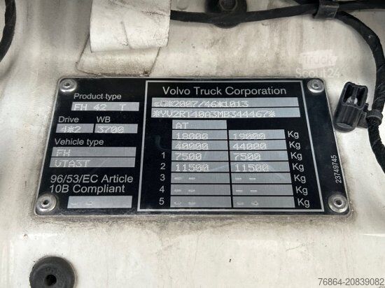 Volume trekker VOLVO FH 500 E6, LOW DECK, I-SHIFT, I-SAVE, VOLL-LUFT, STANDKLIMA