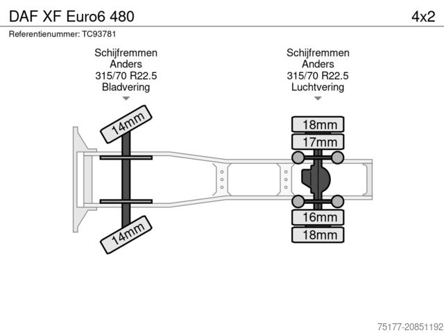 Standard-SZM DAF XF Euro6 480