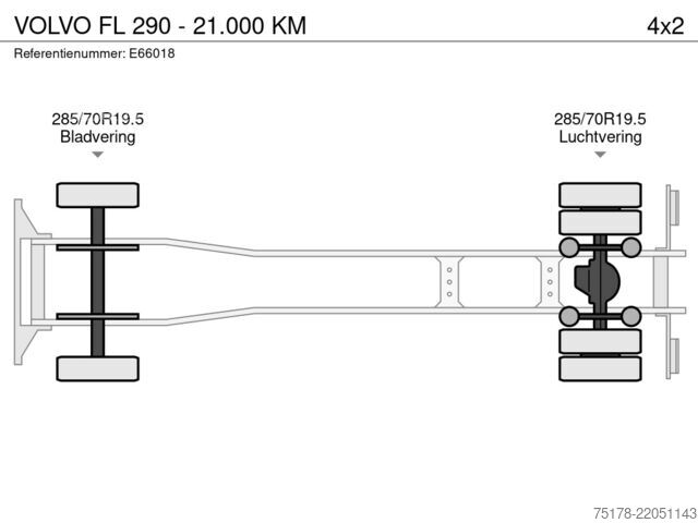 Skraldevogn VOLVO FL 290 - 21.000 KM