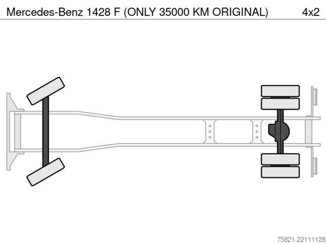 Piattaforma di sollevamento Mercedes-Benz 1428 F (ONLY 35000 KM ORIGINAL)
