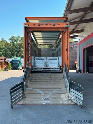 Semi-remorque pour bétail Finkl SAV35 4.Stock Hubdach Lift Tränke Tridec
