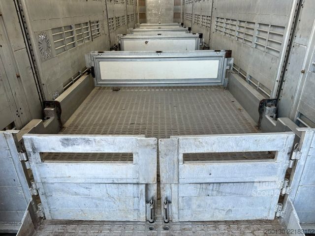Semi-remorque pour bétail Finkl SAV35 4.Stock Hubdach Lift Tränke Tridec
