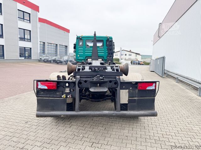 Haakarm vrachtwagen MAN TGM 18.340 4x4 BB TGM 18.340 4x4 BB, Winterdienstausstattung, Hiab LHT 19046 Abrollkipper, Widi Platte