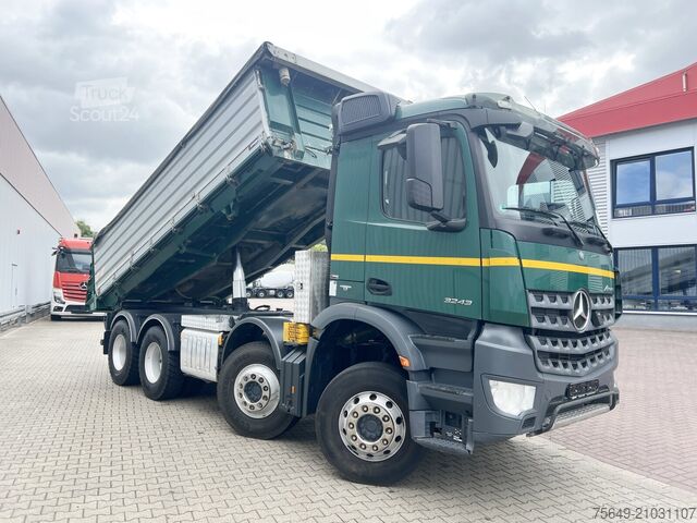 Camion-benne tricar Mercedes-Benz Arocs 3243 K 8x4 Arocs 3243 K 8x4, Ressenig Thermo Alukipper 3-S