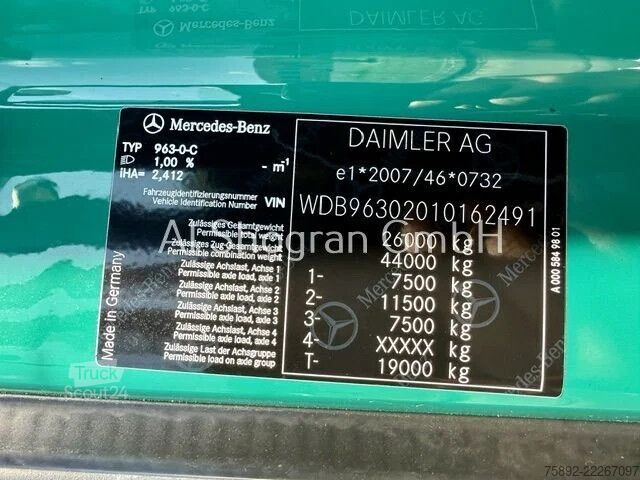 الخطط Mercedes-Benz Actros 2545 6x2/Retarder/Eu6/Komplettzug