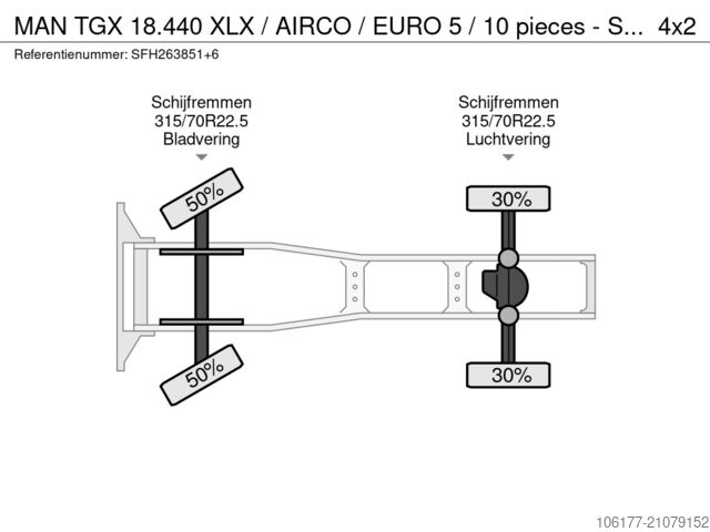 Standard-SZM MAN TGX 18.440 XLX / AIRCO / EURO 5 / 10 pieces - S...