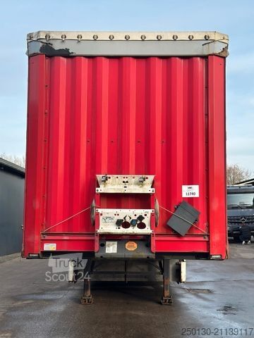 Open semitrailer with tarp KRONE SD Curtainsider Liftachse, Edscha & Transportbox