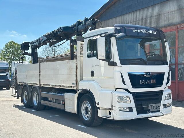 Lastebilmontert kran MAN TGS 26.460 Baustoff Hiab 177 Funk+Sitz Lenk AHK