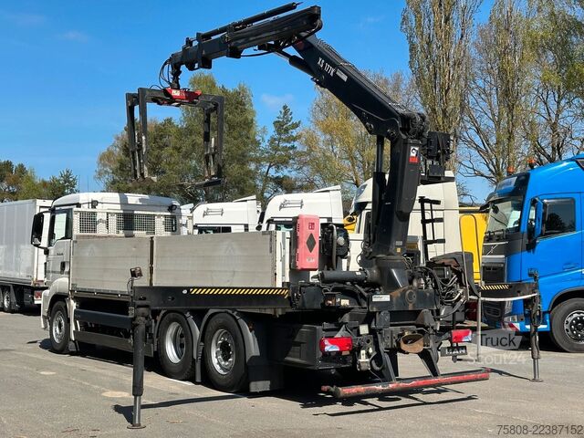 Lastebilmontert kran MAN TGS 26.460 Baustoff Hiab 177 Funk+Sitz Lenk AHK