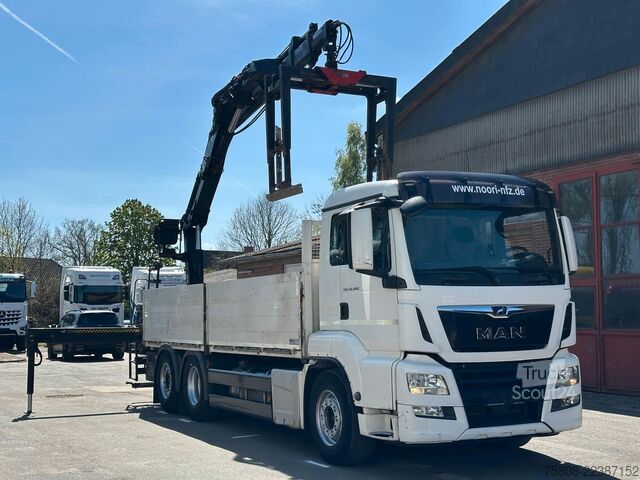 Lastebilmontert kran MAN TGS 26.460 Baustoff Hiab 177 Funk+Sitz Lenk AHK
