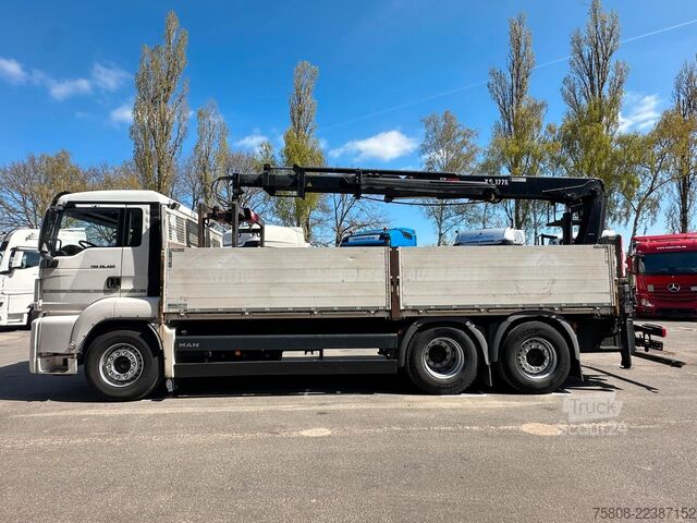 Lastebilmontert kran MAN TGS 26.460 Baustoff Hiab 177 Funk+Sitz Lenk AHK