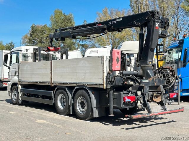 Lastebilmontert kran MAN TGS 26.460 Baustoff Hiab 177 Funk+Sitz Lenk AHK