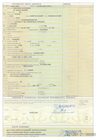 Trattore stradale standard SCANIA R450 N323 NGS TOPLINE E6 + PARKCLIMA + RETARDER