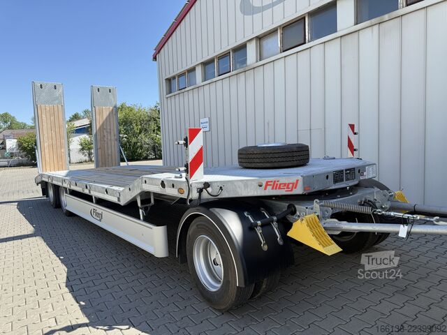 Tieflader Anhänger Fliegl Tiefladeanhänger DTS 300 Parabel/FH 6,5m