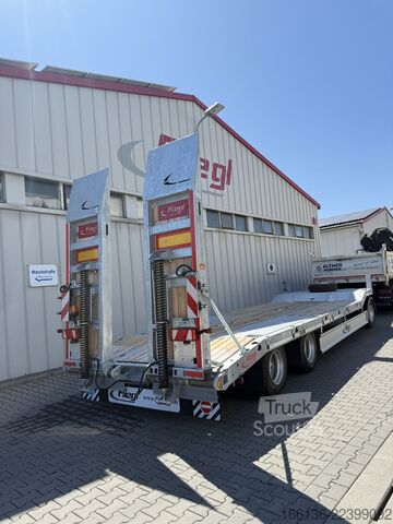 Tieflader Anhänger Fliegl Tiefladeanhänger DTS 300 Parabel/FH 6,5m