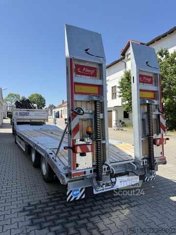 Tieflader Anhänger Fliegl Tiefladeanhänger DTS 300 Parabel/FH 6,5m