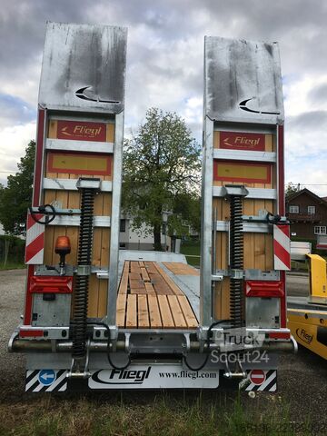 Tieflader Anhänger Fliegl Tiefladeanhänger DTS 300 Parabel/FH 6,5m
