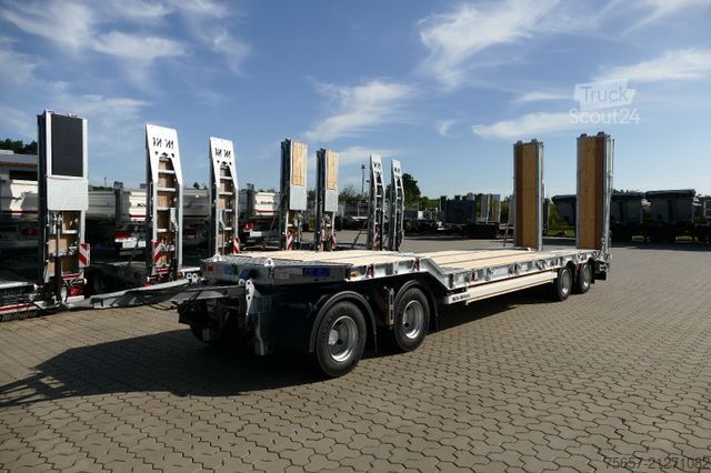 Priekaba su darbo platforma MÜLLER-MITTELTAL 4-achs Anh. Tieflader, Klapprampe, Gummibelag