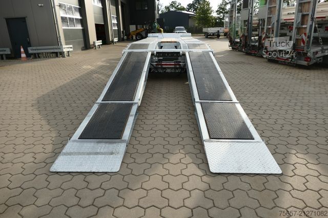 Priekaba su darbo platforma MÜLLER-MITTELTAL 4-achs Anh. Tieflader, Klapprampe, Gummibelag