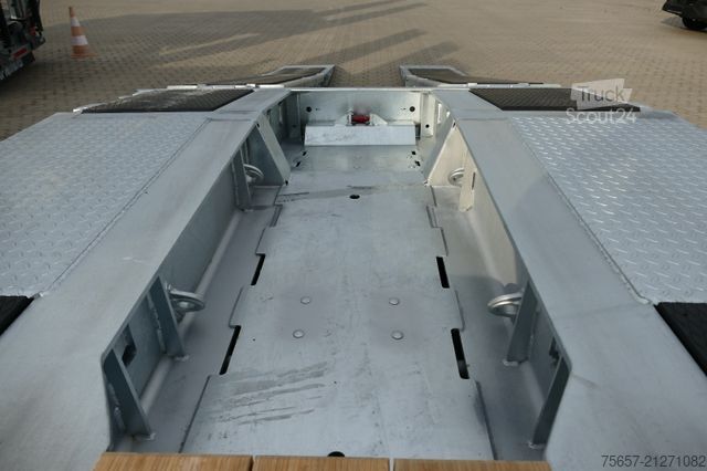 Priekaba su darbo platforma MÜLLER-MITTELTAL 4-achs Anh. Tieflader, Klapprampe, Gummibelag