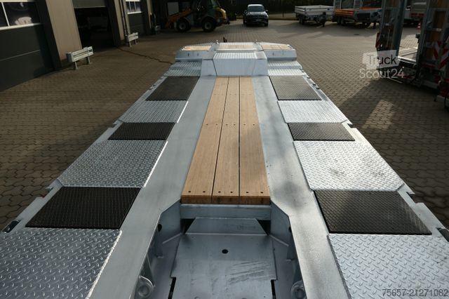 Priekaba su darbo platforma MÜLLER-MITTELTAL 4-achs Anh. Tieflader, Klapprampe, Gummibelag