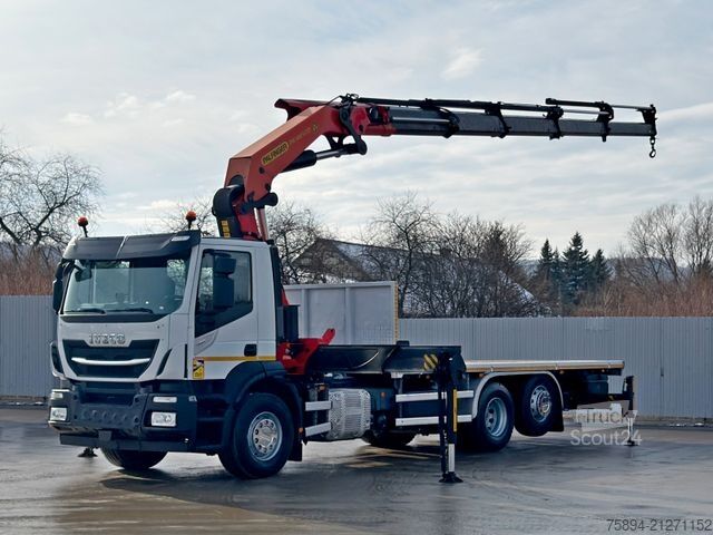 Teherautóra szerelt daru IVECO Stralis 460 PRITSCHE 6,60m +KRAN +FUNK