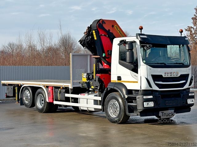 Teherautóra szerelt daru IVECO Stralis 460 PRITSCHE 6,60m +KRAN +FUNK