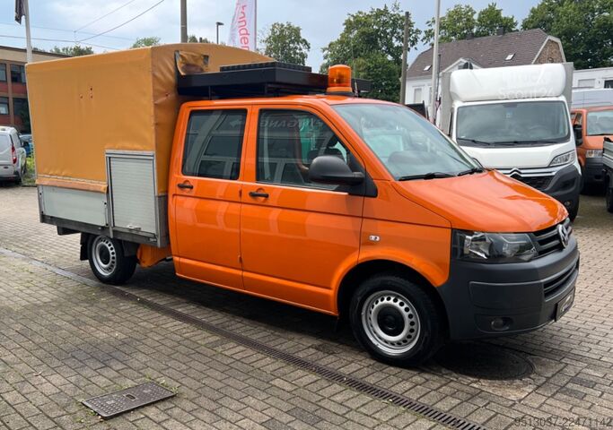 Gardinsided kassevogn VW T5 2.0 TDI Pritsche 4x4 Klima 4Motion HU neu