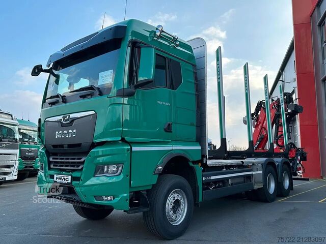 Transportator de lemn MAN TGX 33.520 6x4 BB Epsilon Q150Z SOFORT VERFÜGBAR!