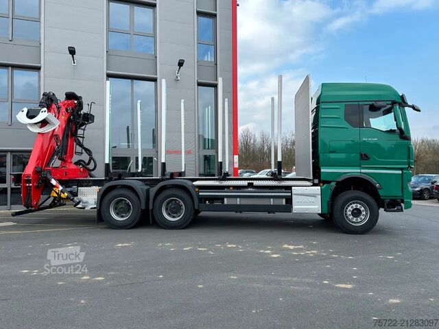Transportator de lemn MAN TGX 33.520 6x4 BB Epsilon Q150Z SOFORT VERFÜGBAR!