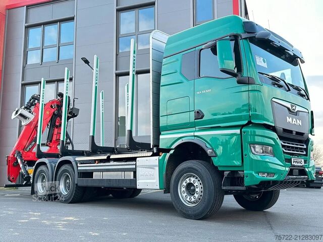 Transportator de lemn MAN TGX 33.520 6x4 BB Epsilon Q150Z SOFORT VERFÜGBAR!