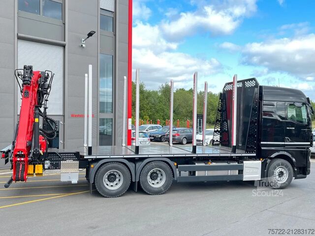 Transporteur de bois MAN TGX 33.520 6x4 BL PLATTFORM Epsilon Q150Z96