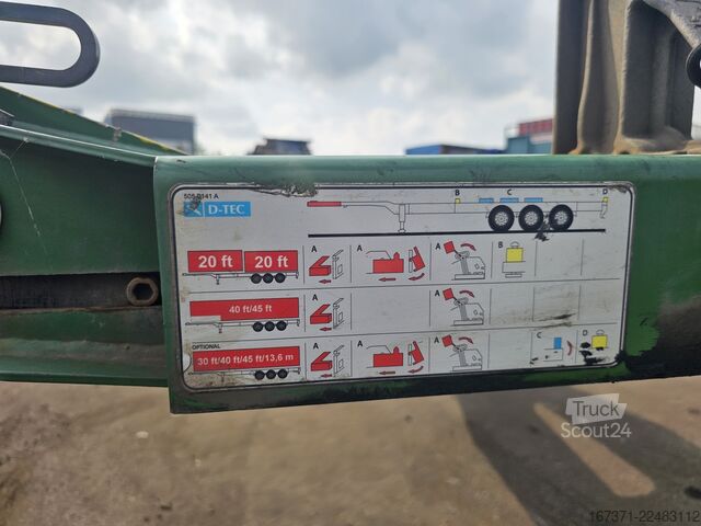 نقل الحاويات D-TEC VCC-01 FLEXITRAILER/ALL CONNECTIONS/ APK/TUV 23...