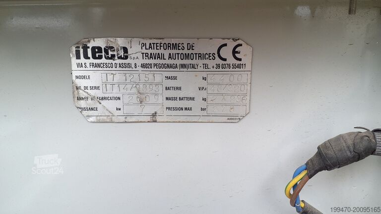 Mesa elevadora de tijera Iteco IT1215T (11,8 m)