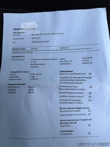 Kastenwagen hoch MERCEDES-BENZ Sprinter  316 CDI Kasten L2H2 RWD Kamera Klima