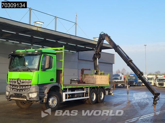 Open body Mercedes Arocs 2636 6X4 HIAB 144 E-3 HIPRO Kran Crane St...