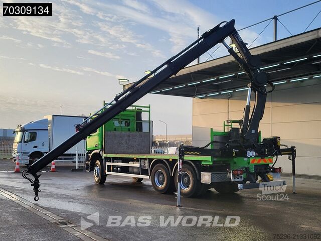 Open body Mercedes Arocs 2636 6X4 HIAB 144 E-3 HIPRO Kran Crane St...